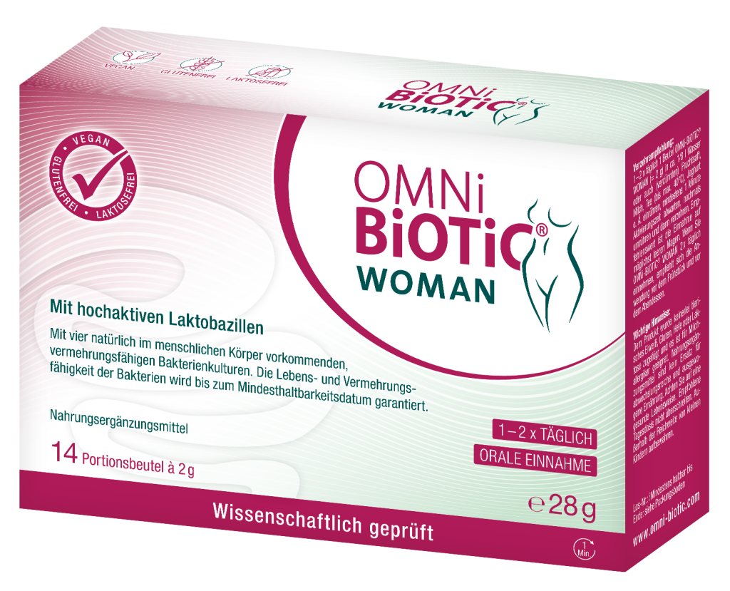 OMNi-BiOTiC® WOMAN bei wiederkehrenden Blasenentzündungen, Jucken und Brennen im Intimbereich.